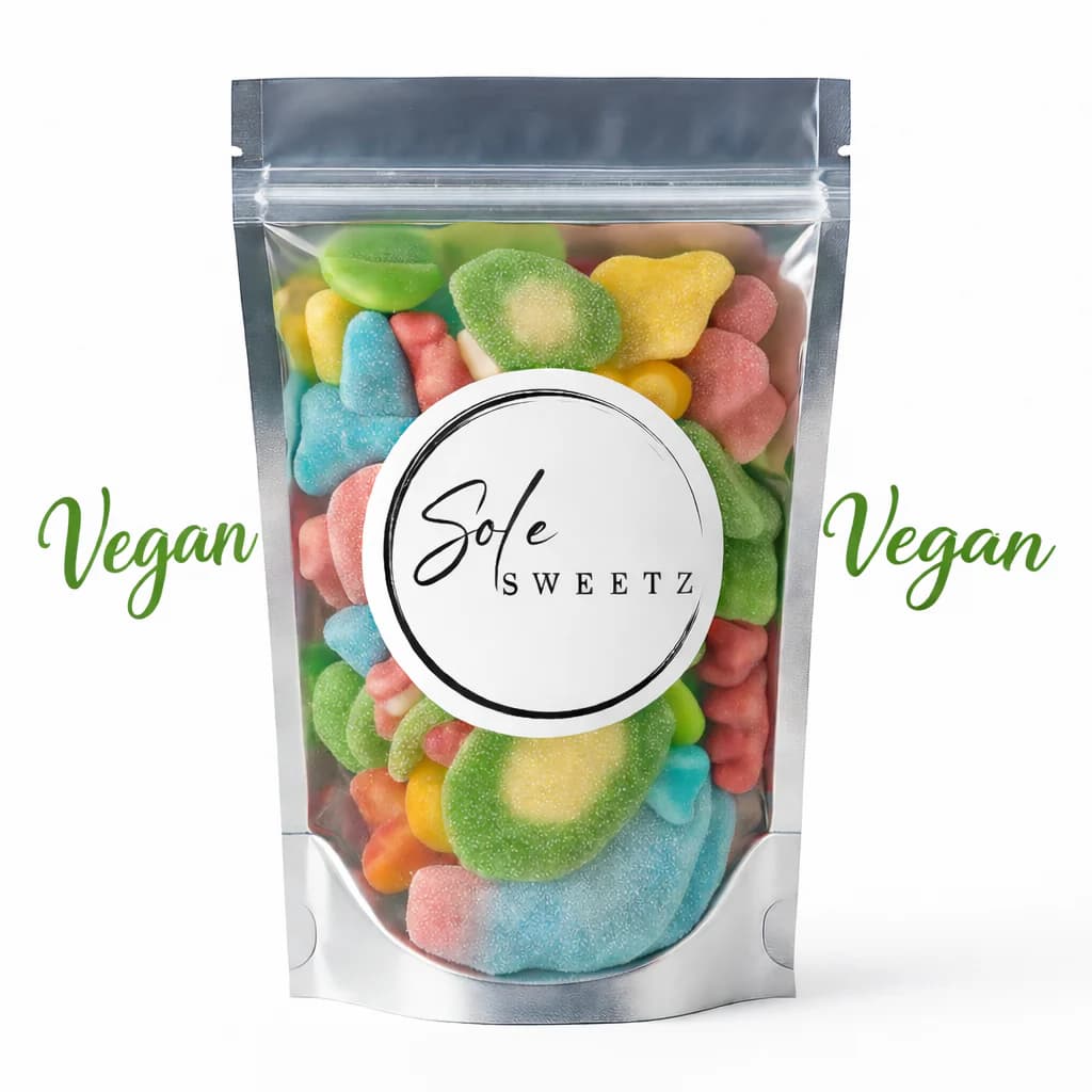 Vegan certified candy selection