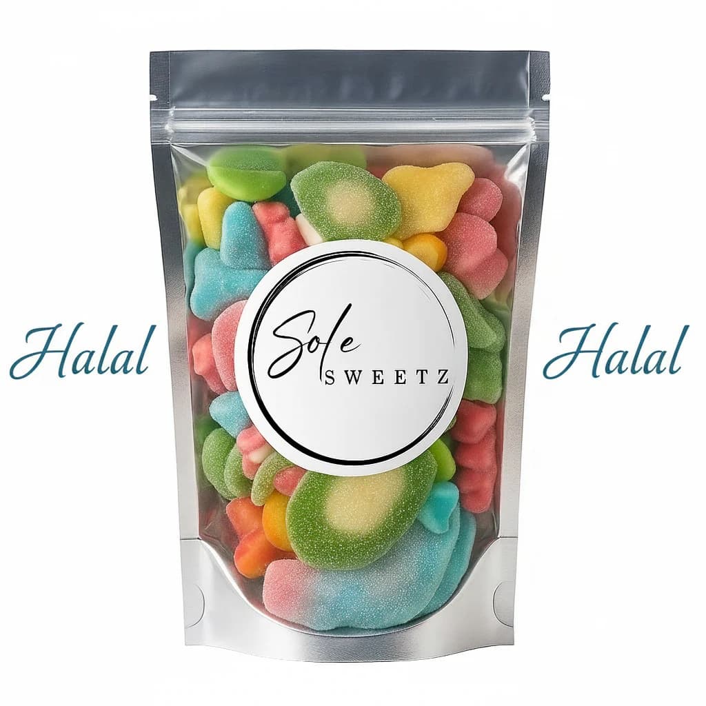 Halal certified candy selection